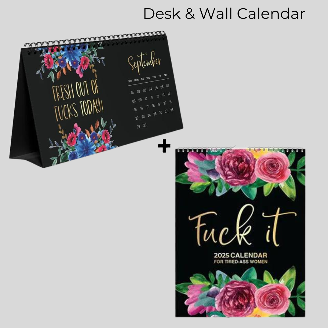 Desk Calendar 2025 – "Fresh Out of F*cks Today"